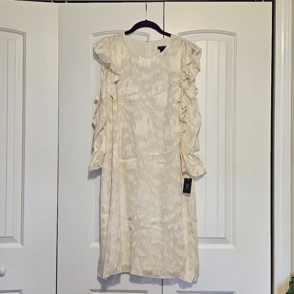 NWT Women's‎ Doncaster Collection Ivory Cold Shoulder Dress Size 8